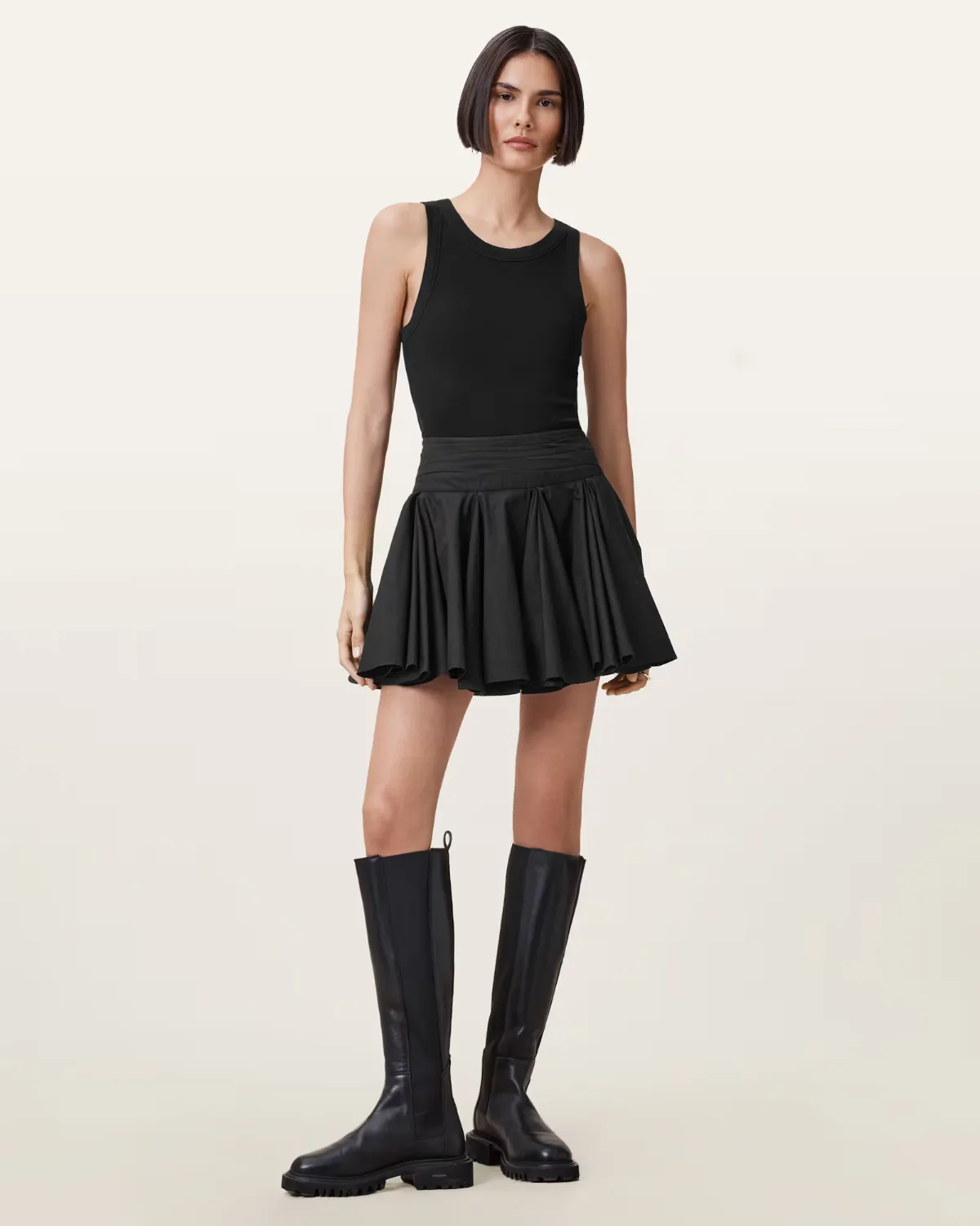 Tulip Cotton Mini Skirt by AllSaints