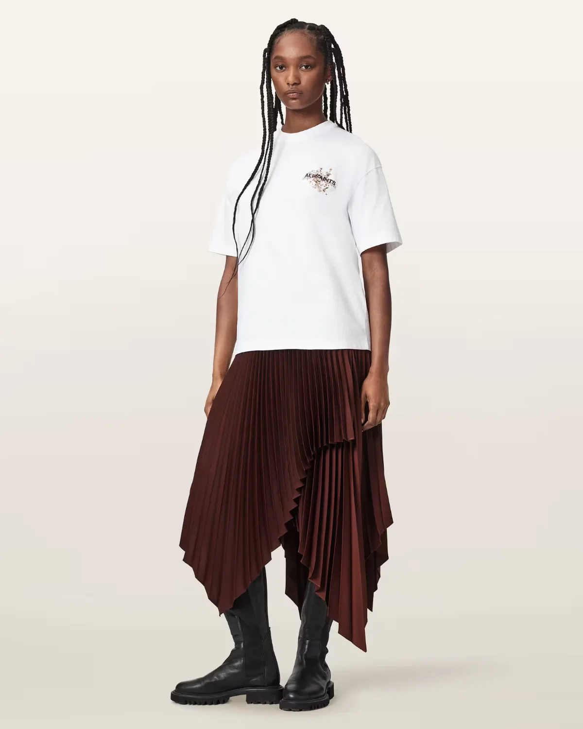 Elisa Pleated Skirt by AllSaints