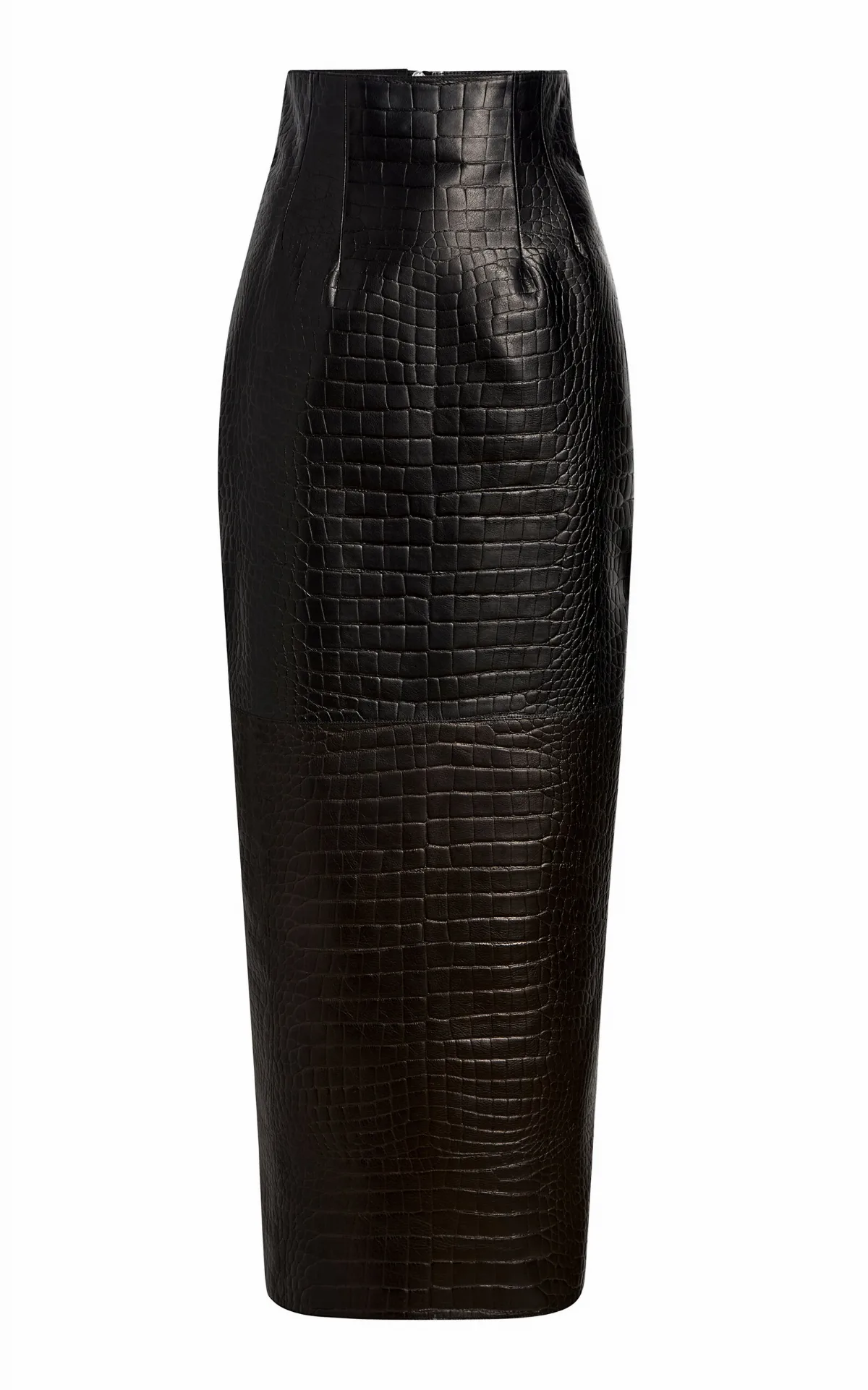 Loxley Alligator-Embossed Leather Maxi Skirt by Khaite