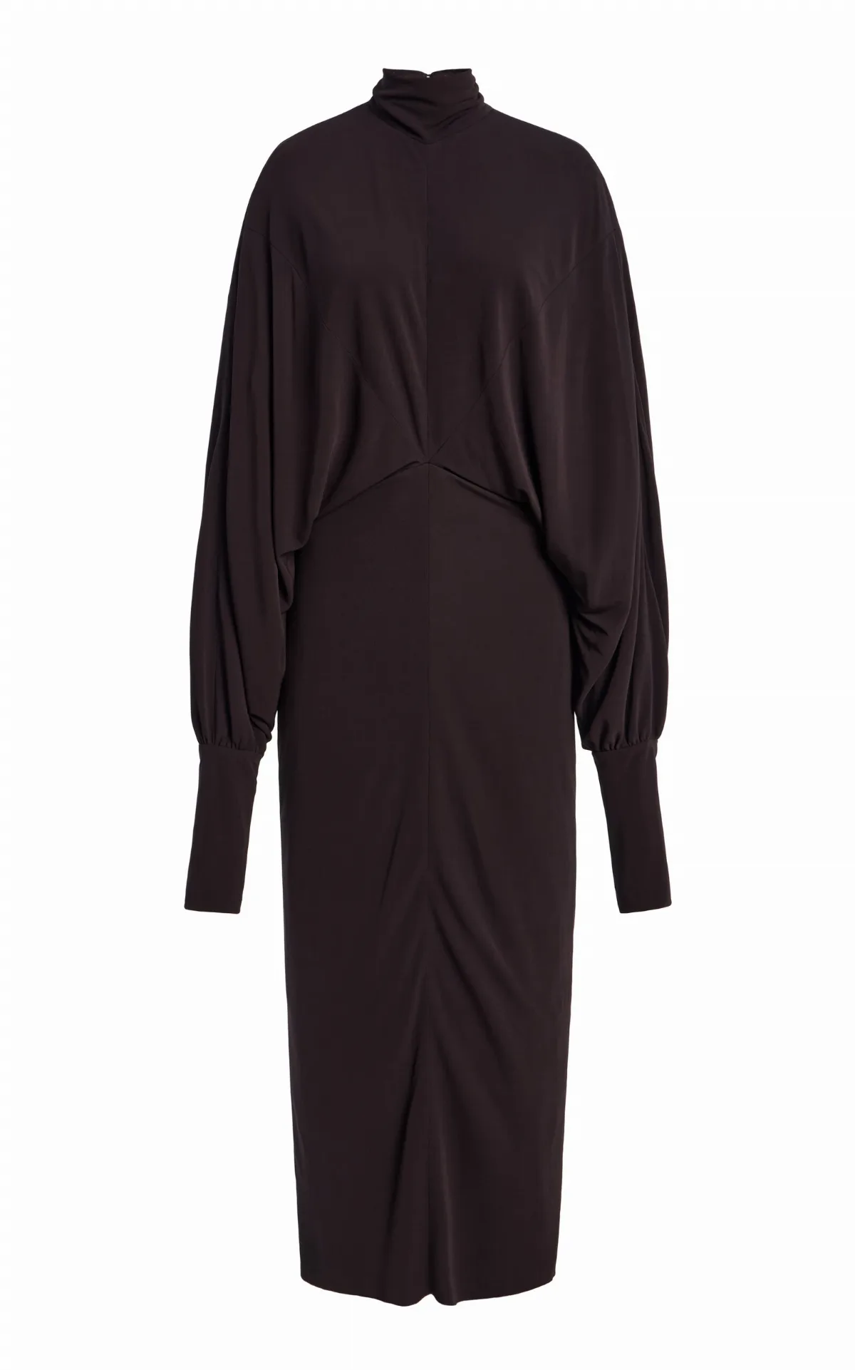 The Helena Dolman-Sleeve Crepe Jersey Midi Dress by Brandon Maxwell