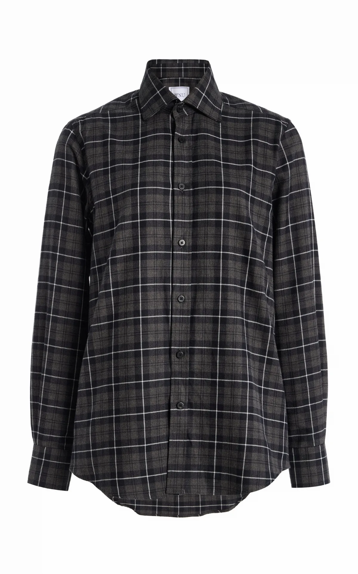 The Boyfriend Plaid Cotton-Wool Shirt by With Nothing Underneath