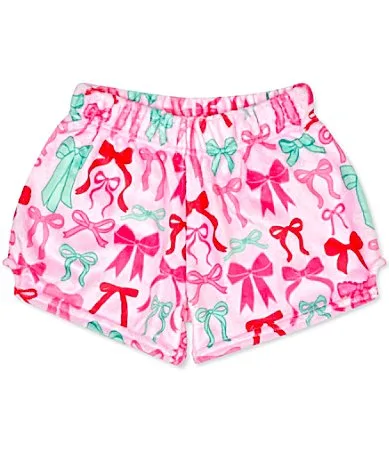 Merry Bows Plush Pajama Shorts by Iscream