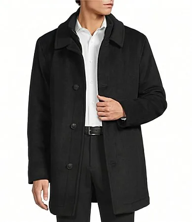 Macbeth Solid Wool Blend Topcoat by Hart Schaffner Marx