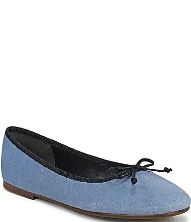 Alie Suede Bow Detail Ballet Flats by Sam Edelman