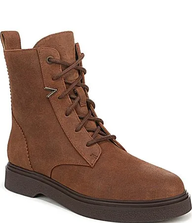 Delaney Leather Lace Up Lug Booties by Vionic