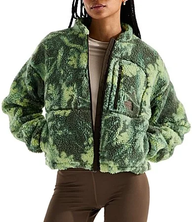 Extreme Camouflage Print Pile 2 Stand Collar Full Zip Jacket by The North Face