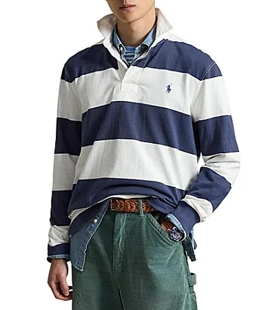 Striped Iconic Long Sleeve Rugby Shirt