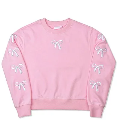Long Sleeve Embroidered Bow Sweatshirt by Iscream