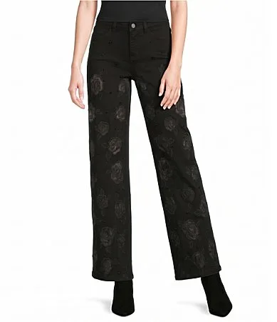 Lace Black Jeans by Bayeas