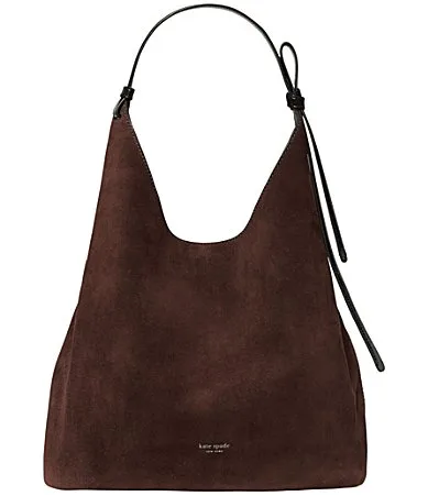 Loop Suede and Crinkle Patent Large Carryall Hobo Shoulder Bag by kate spade