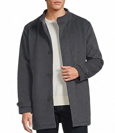 Canfield Melange Knit Wool Blend Topcoat