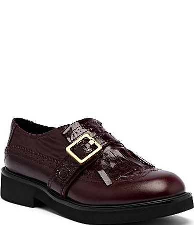 Vaughan Patent Leather Kiltie Buckled Strap Loafers by Marc Nolan