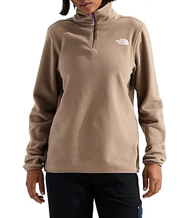 Glacier Fleece Stand Collar Contrast Trim Pullover Jacket by The North Face