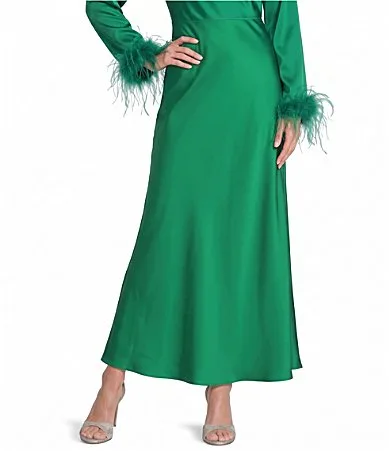 Bella A-Line Coordinating Satin Maxi Skirt by Antonio Melani
