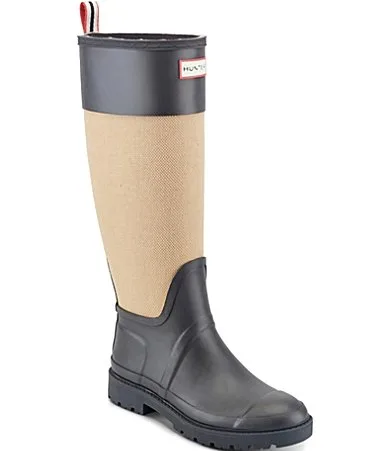 Nissa Waterproof Color Block Tall Rain Boots by Hunter