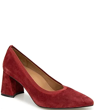 Dionne Suede Block Heel Pumps