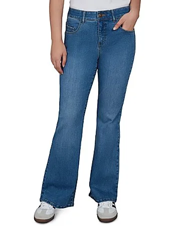 Premium Stretch Denim Kick Flare Jeans by Ruby Rd