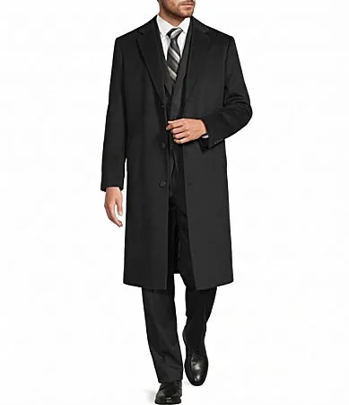 Solid Cashmere Topcoat by Hart Schaffner Marx