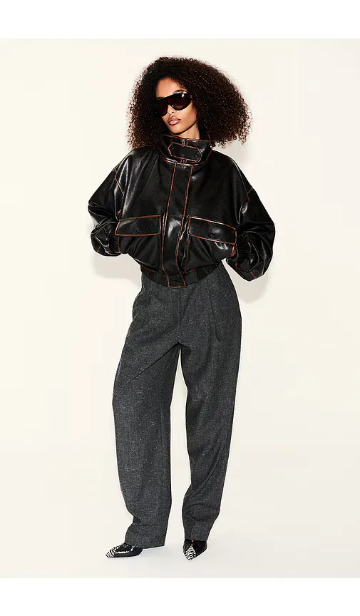 Single Pleat Straight Leg Trousers by Rohe