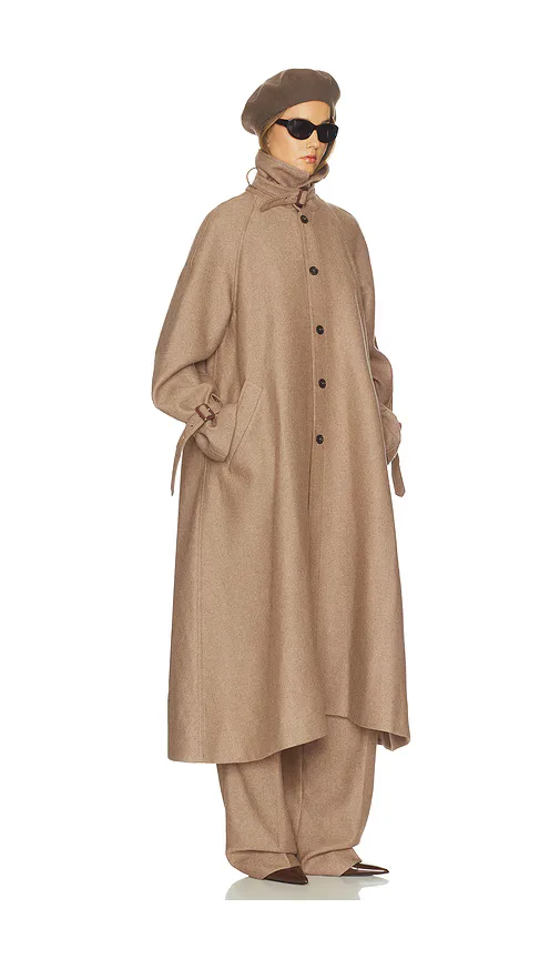 Italian Herringbone Trench Coat by Helsa
