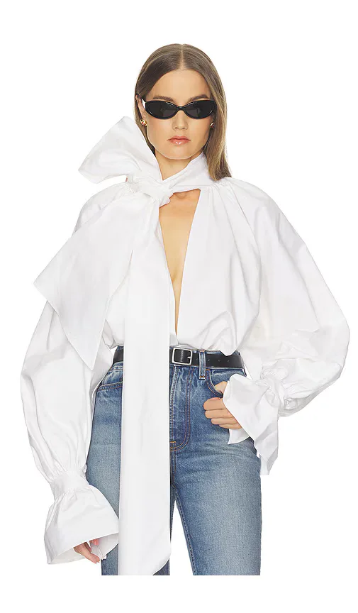 Voluminous Blouse in Heavy Poplin by Helsa