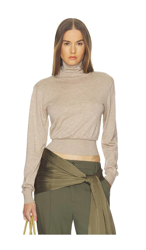Thelka Shoulder Pad Knit Mockneck