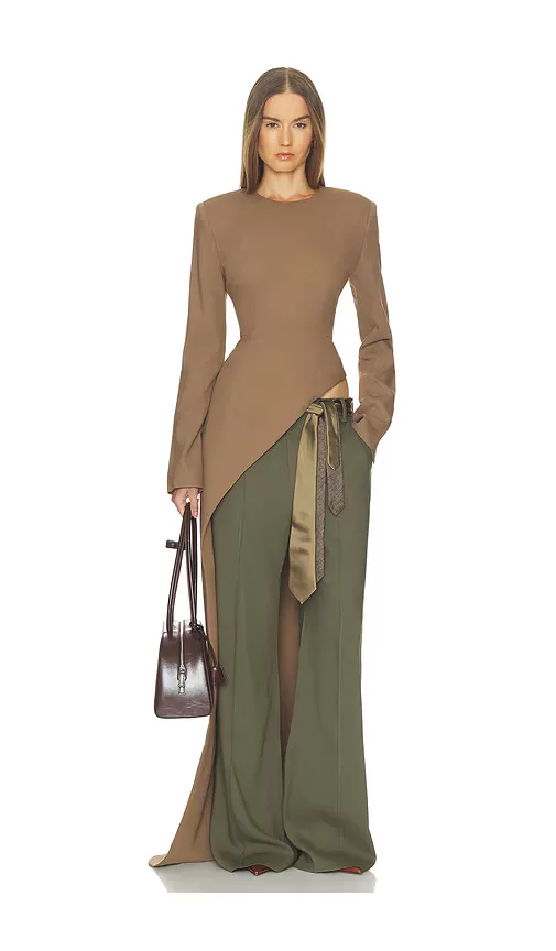 Wool Blend Asymmetrical Tunic by Helsa