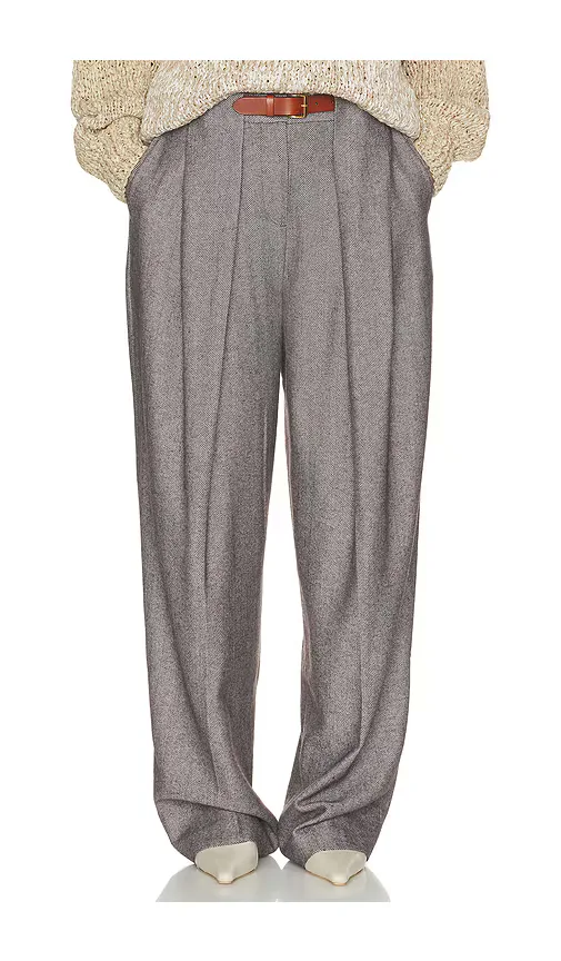 Italian Herringbone Tomboy Trouser by Helsa