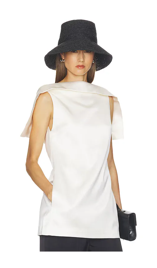 Folio Tunic in Double Face Satin by Helsa