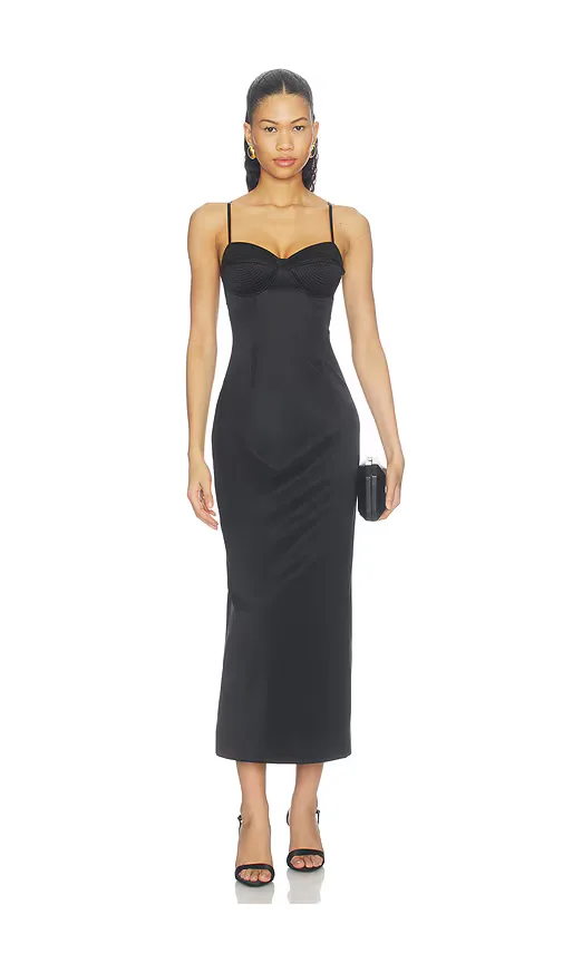 Satin Bullet Bra Dress by Courtney Zheng