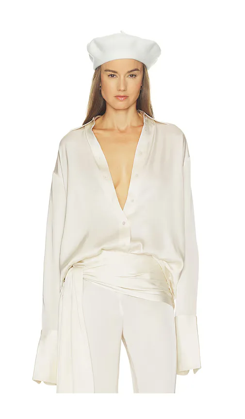 The Relaxed Satin Shirt by Helsa