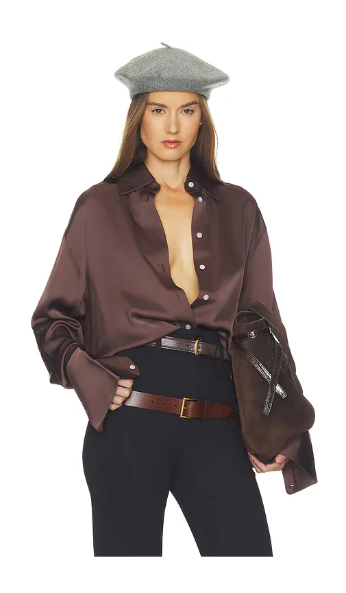 The Relaxed Satin Shirt by Helsa