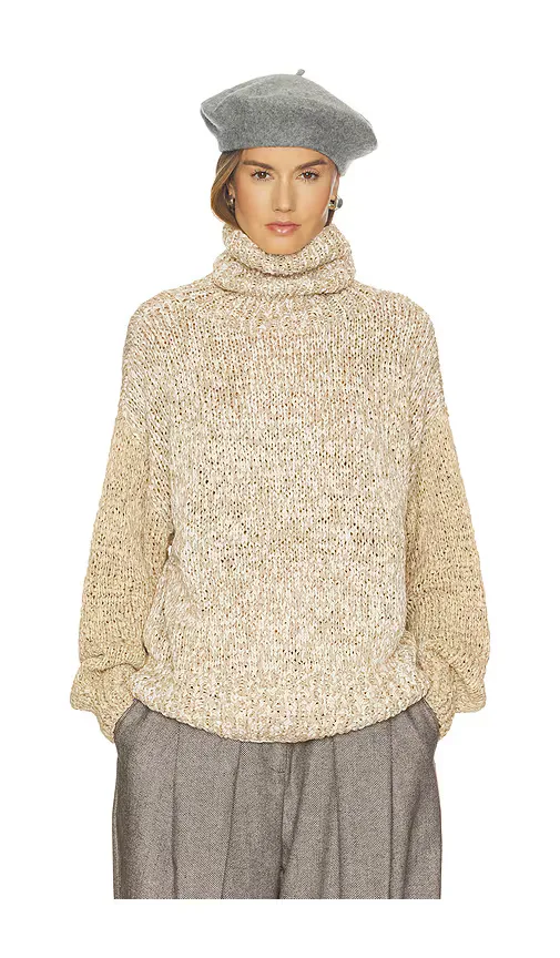 Carrmen Marled Knit Funnel Neck by Helsa