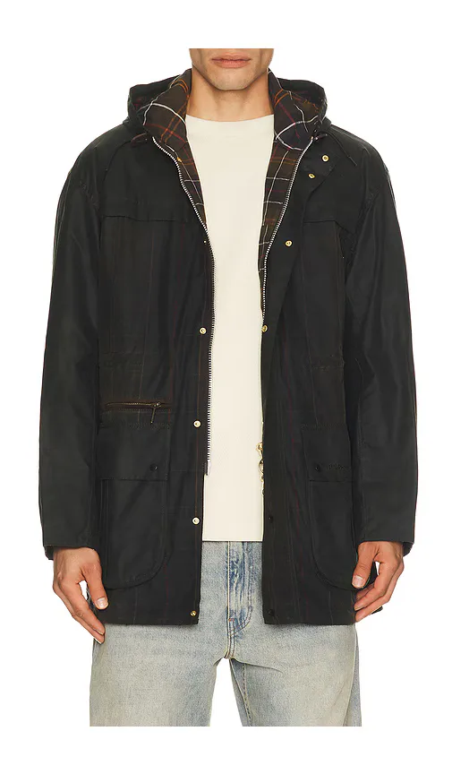 Icons Tartan Durham Wax Jacket by Barbour