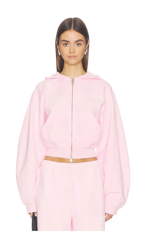 Zip-Up Hoodie with Logo Print by Alexander Wang