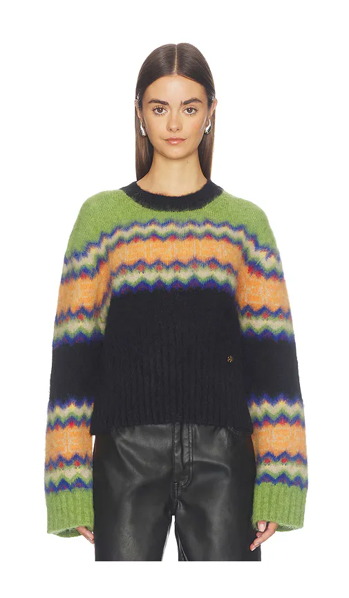 Brushed Alpaca Fairisle Sweater by GANNI