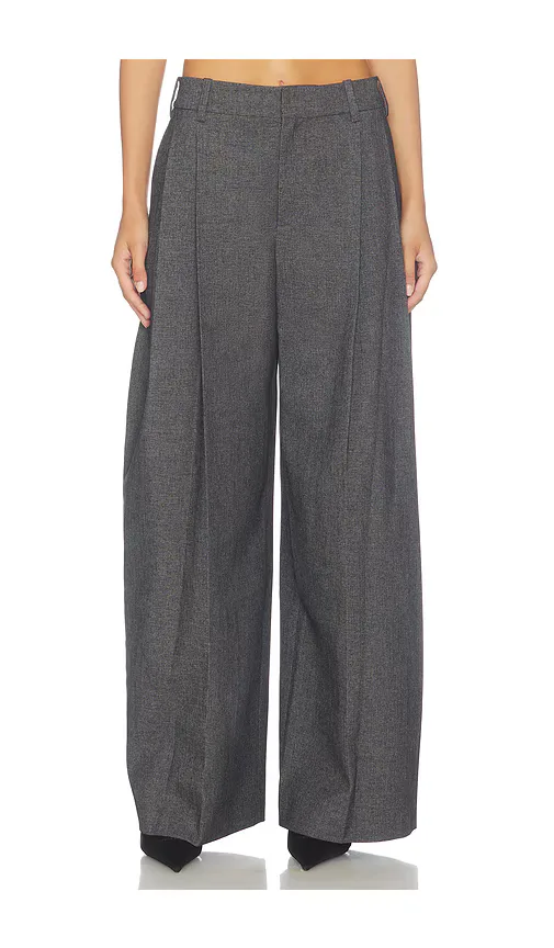 Mid-Rise Tailored Pant with Hard Crease
