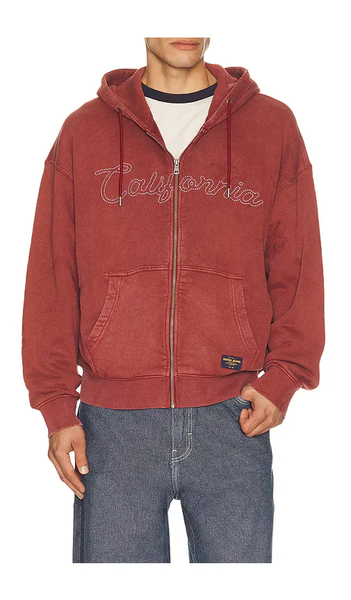 Chain Stitch Zip Up Hoodie by GUESS