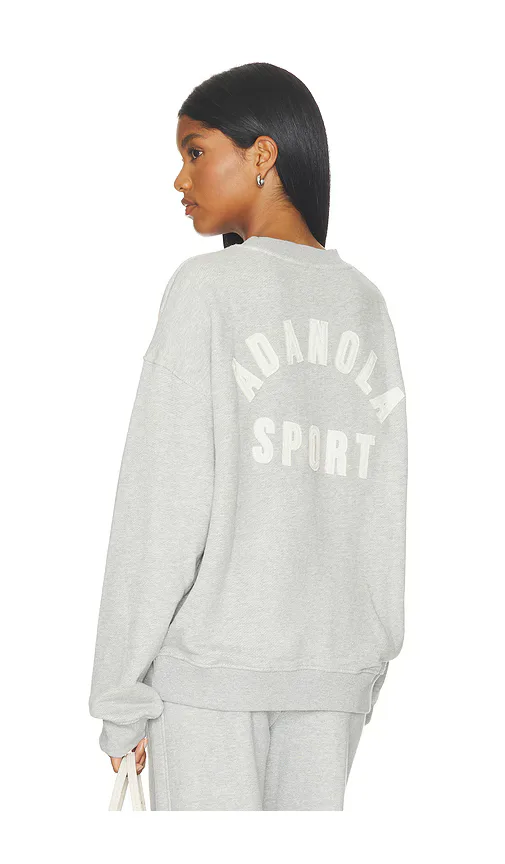 Sport Applique Oversized Sweatshirt by Adanola