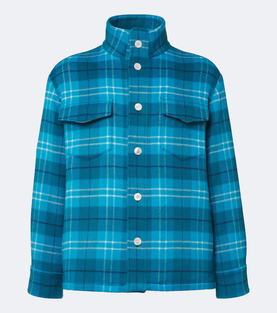 St. Moritz Plaid Cashmere Overshirt by Umit Benan