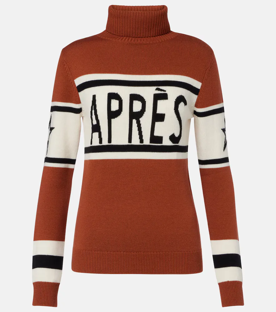 Schild Intarsia Wool Turtleneck Sweater by Perfect Moment