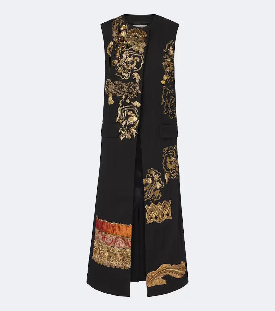 Embellished Cotton Vest by Dries Van Noten