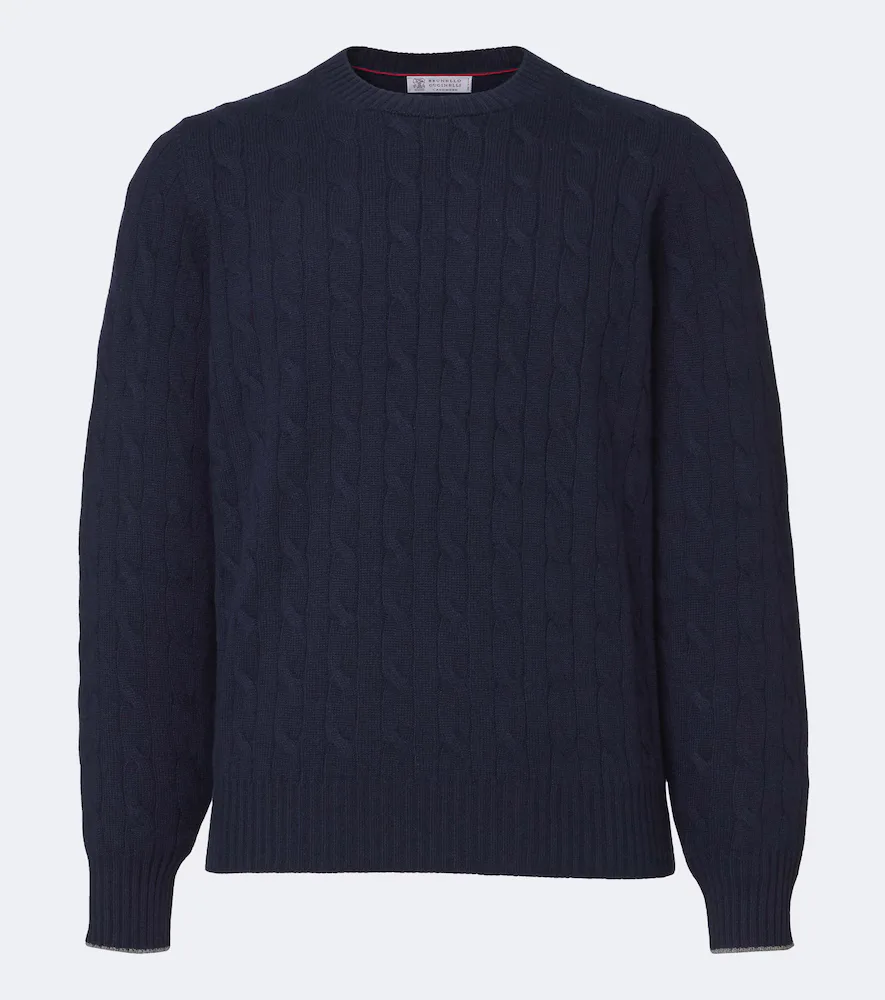 Cable-Knit Cashmere Sweater by Brunello Cucinelli