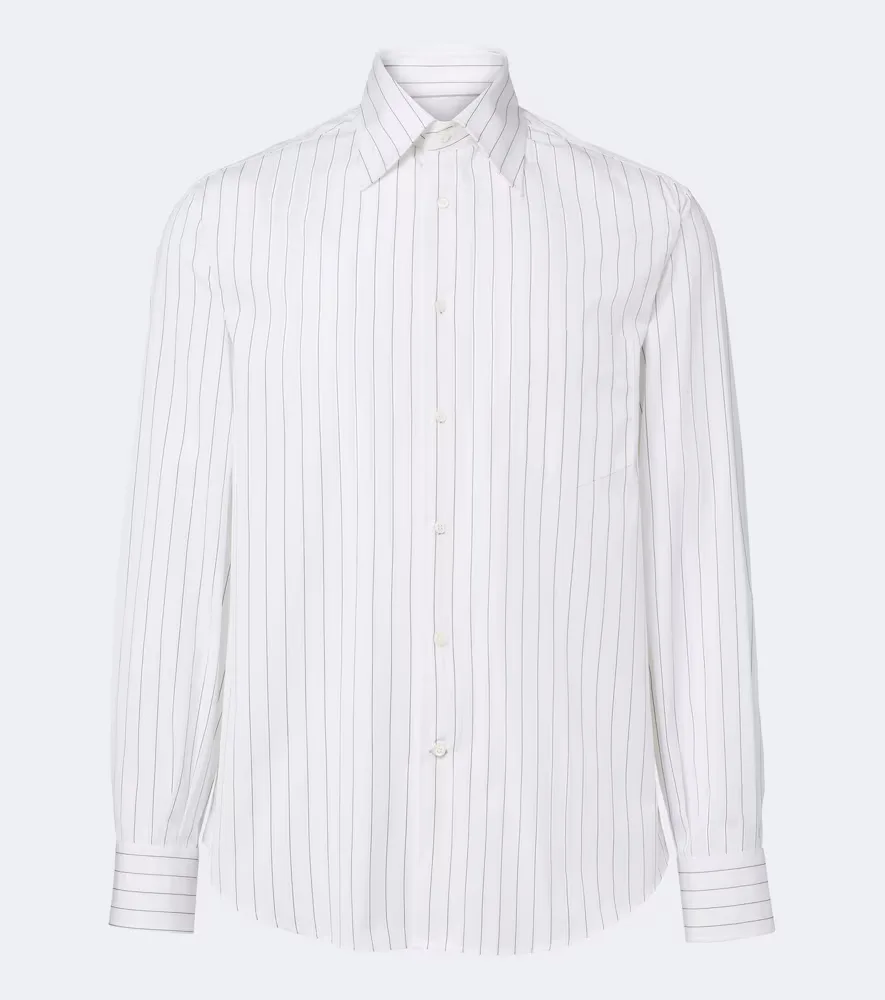 Pinstriped Cotton Poplin Shirt by Brunello Cucinelli