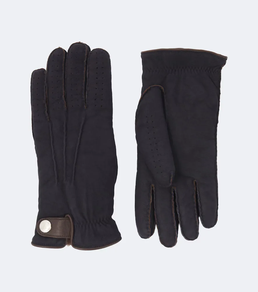 Leather-Trimmed Shearling Gloves by Brunello Cucinelli