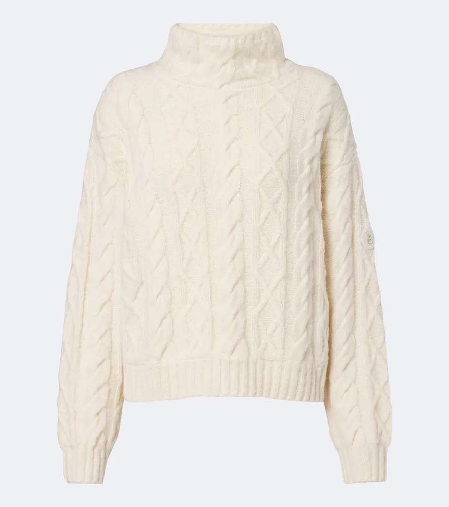 Malene Cable-Knit Wool-Blend Turtleneck Sweater by Bogner