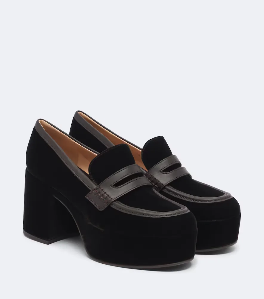 Jenna Leather Loafer Pumps by Gianvito Rossi