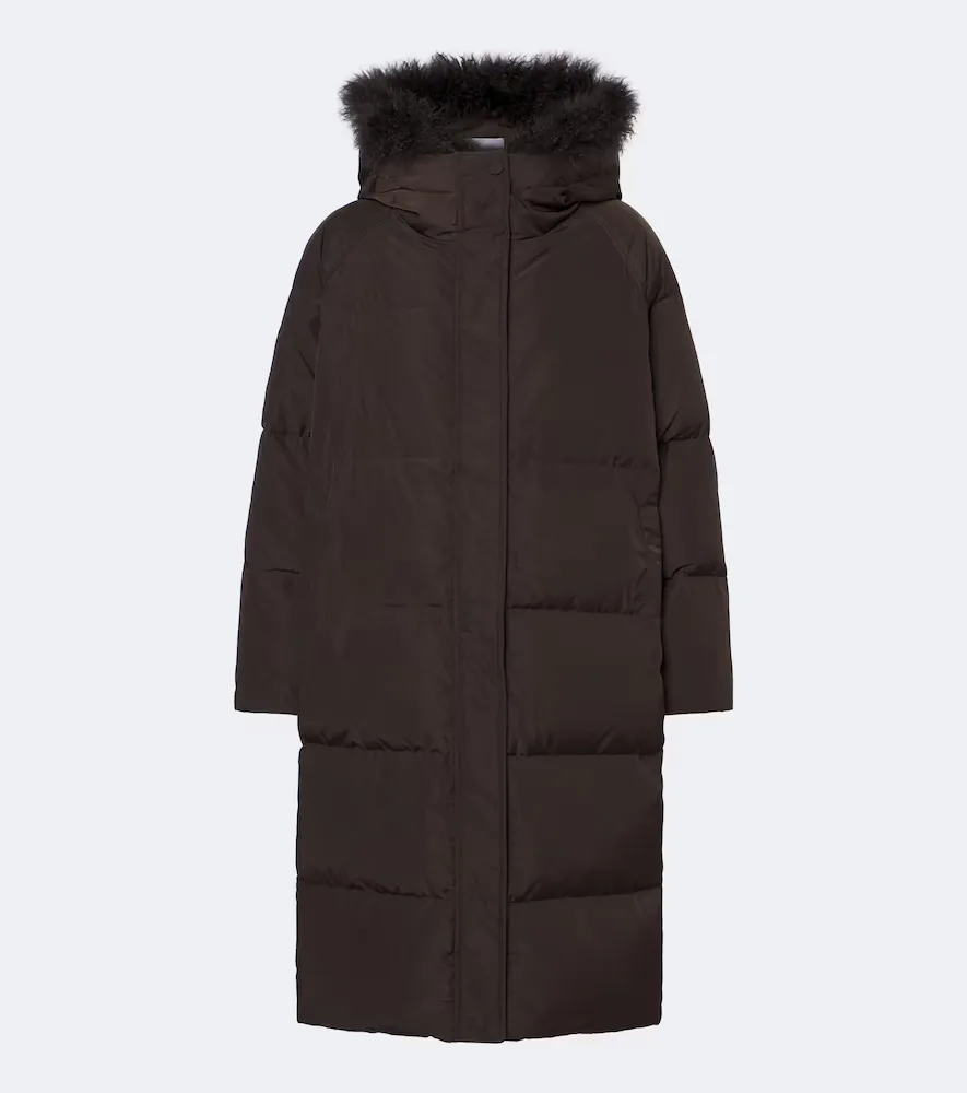 Shearling-Trimmed Down Coat by Yves Salomon
