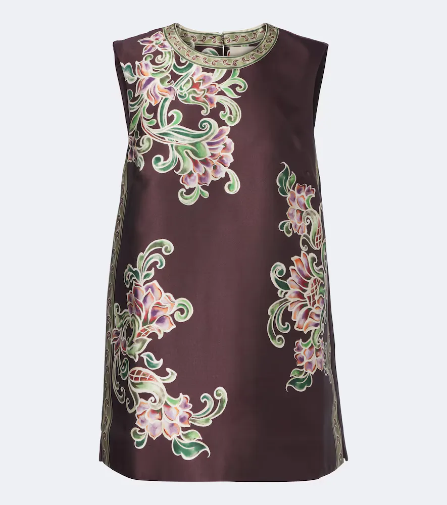 Josie Floral Satin Top by Alemais