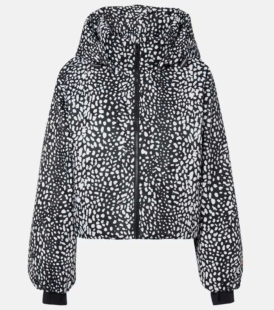 Bubble Leopard-Print Down Ski Jacket by Perfect Moment